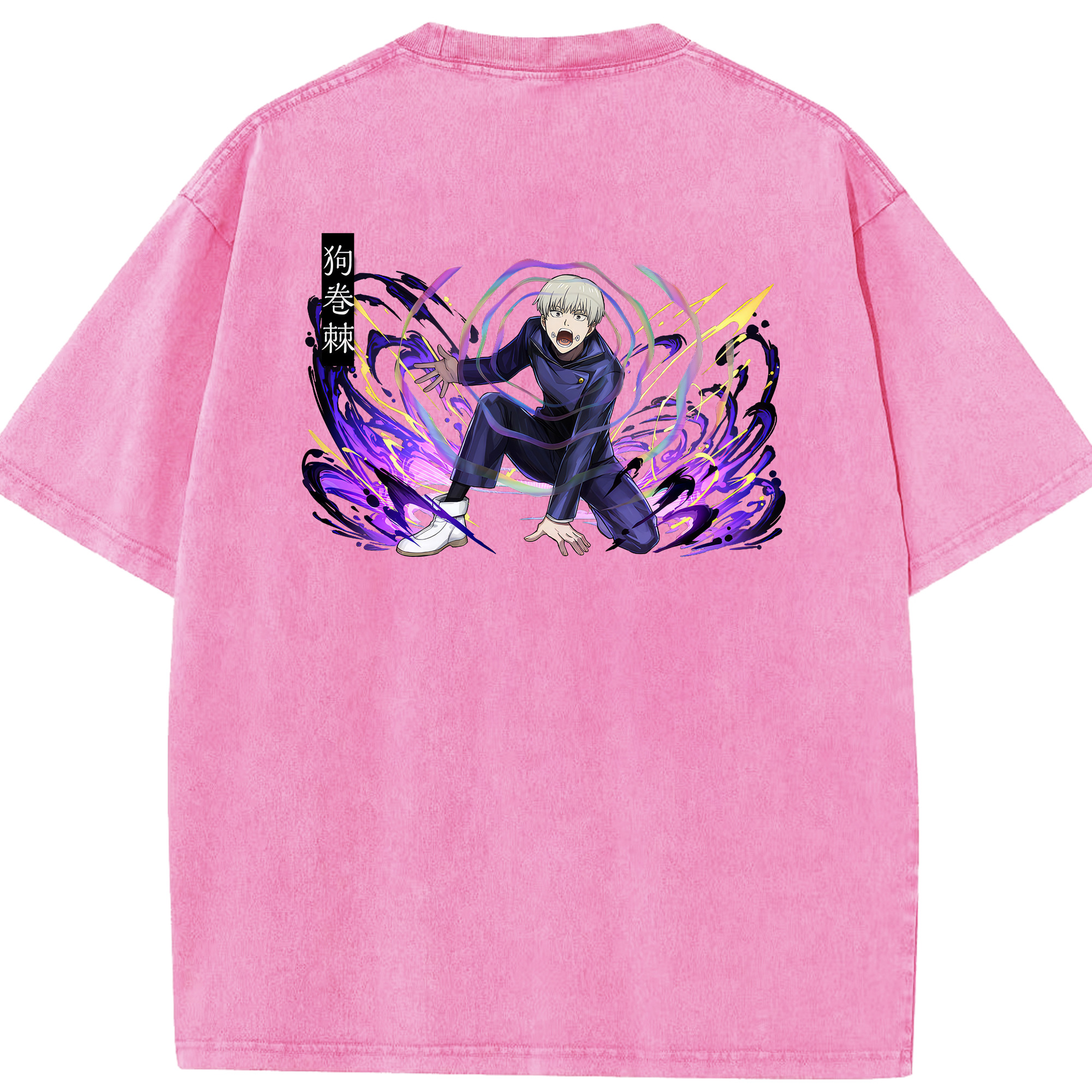 （画像用） 呪術廻戦 Jujutsu Kaisen 綿100% ヴィンテージ風 半袖Tシャツ（背面プリント）